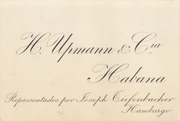 Carte Upmann Et Cie Cigare Cigares Tiefenbachet Hamburg - 1800 – 1899