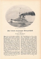 A102 201 Auf Einem Modernen Panzerschiff 1 Artikel Mit 4 Bildern Von 1902 !! - Police & Militaire