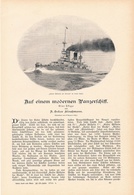 A102 201 Auf Einem Modernen Panzerschiff 1 Artikel Mit 4 Bildern Von 1902 !! - Police & Military