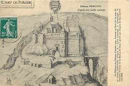 - Dpt Div-ref-AF454- Ardennes - Chateau Porcien - D Après Une Gravure - Chateaux - Carte Bon Etat - - Chateau Porcien