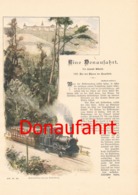 A102 259 Conrad Alberti Donaufahrt 3 Artikel Mit Vielen Bildern 1894 !! - Autres & Non Classés