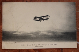 NICE (06) - GRAND MEETING D'AVIATION 1910 - BIPLAN CURTISS - Aeronautica – Aeroporto