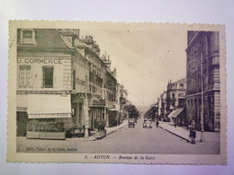 AUTUN  (Saône-et-Loire)  :  Avenue De La  GARE  1933   XXX - Autun