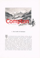A102 278 - E.T.Compton Große Sankt Bernhard Artikel Mit 2 Bildern 1896 !! - Autres & Non Classés