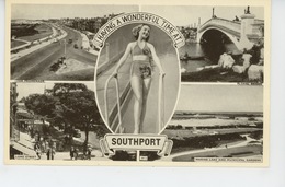 ROYAUME UNI - ENGLAND - SOUTHPORT - Several Views "Having A Wonderful Time At SOUTHPORT " - Southport