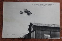 NICE (06) - LE MEETING D'AVIATION DE NICE - ROUGIER SUR BIPLAN VOISIN - Aeronáutica - Aeropuerto