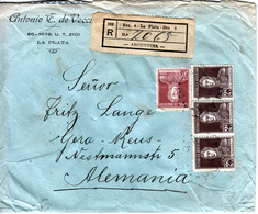 ARGENTINA  1924  REGISTERED COVER To GERMANY - Lettres & Documents