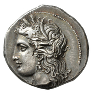 Lukanien: Metapont, AR Stater Ca. 330-290 V. Chr., 20 Mm, 7,93 G, HN Italy 1582, Prächtige Patina, F - Grecques