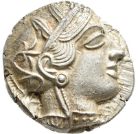 Griechische Münzen: Athen: AR Tetradrachme, Nach 449 V. C., Av: Athenakopf Rechts Mit Attischem Helm - Grecques