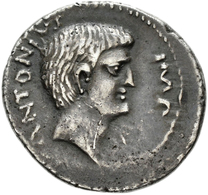 Marcus Antonius (39 V.Chr.): Marcus Antonius Und Octavian 40-39 V. Chr.: AR Denar, 3,47 G, Heeresmün - Die Julio-Claudische Dynastie (-27 / 69)