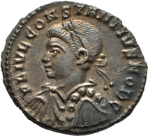 Constantinus II. (316 - 337 - 340): Constantinus II. 316-340: Nummus 327-328, Trier Av: P . IVL CONS - The Christian Empire (307 AD To 363 AD)