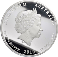 Australien: Elizabeth II. 1952-,: 30 Dollars 2010 P, Year Of The Tiger (Lunar II.), 1 Kilo 999/1000 - Other & Unclassified