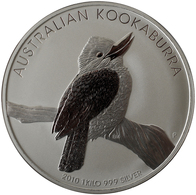 Australien: Elizabeth II. 1952-,: 30 Dollars 2010 P, Silber Kookaburra, 1 Kilo 999/1000 Silber, KM# - Sonstige & Ohne Zuordnung