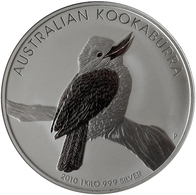 Australien: Elizabeth II. 1952-,: Lot 2 Münzen: 2 X 30 Dollars 2010 P, Silber Kookaburra, Je 1 Kilo - Other & Unclassified