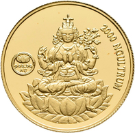 Bhutan - Anlagegold: 2000 Ngultrum 1996, Budha Auf Lotusblüte. KM# 158, Friedberg 20. 6,22 G, 999,99 - Sonstige & Ohne Zuordnung