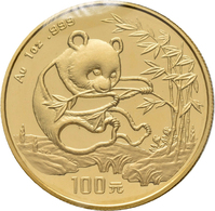 China - Volksrepublik - Anlagegold: 100 Yuan 1994, Gold 999, 1 Oz, Original Verschweißt, Prägefrisch - China