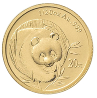 China - Volksrepublik - Anlagegold: 20 Yuan 2003, Goldpanda, KM# 1467, Friedberg B18. 1,56 G (1/20 O - China