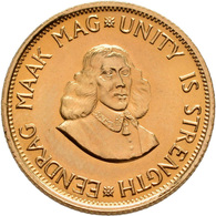 Südafrika - Anlagegold: Lot 2 Goldmünzen: 1 Rand 1978, KM# 63, Friedberg 12, 3,99 G, 917/1000 Gold, - South Africa