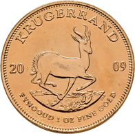 Südafrika - Anlagegold: Lot 3 Münzen: Krügerrand 2009, 1 OZ Fine Gold, KM# 73, Friedberg B1. Jede Mü - South Africa