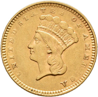 Vereinigte Staaten Von Amerika - Anlagegold: 1 Dollar 1857, Gold 900/1000, 1,65 G, Friedberg 94, Fei - Andere & Zonder Classificatie