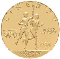 Vereinigte Staaten Von Amerika - Anlagegold: Set Olympic Games Los Angeles 1984; 10 Dollars 1984, Go - Other & Unclassified