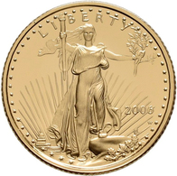 Vereinigte Staaten Von Amerika - Anlagegold: Lot 2 Goldmünzen: 5 Dollars 2006 W, American Eagle, KM# - Sonstige & Ohne Zuordnung