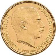 Dänemark - Anlagegold: Christian X. 1912-1947: 20 Kroner 1914, KM# 817.1, Friedberg 299, 8,96 G, 900 - Dänemark