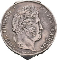 Frankreich: Louis Philippe I. 1830-1848: Silberne Pillendose, 5 Francs 1847 A, Mit 2 Randpunzierunge - Other & Unclassified