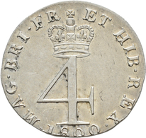 Großbritannien: Georg III. 1760-1820: Maundy Set 1,2,3,.4 Pence 1800, Sehr Schön-vorzüglich, Vorzügl - Autres & Non Classés