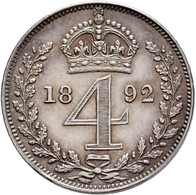 Großbritannien: Victoria 1837-1901: Maundy Set 1,2,3,4 Pence 1892, Vorzüglich, Vorzüglich-Stempelgla - Sonstige & Ohne Zuordnung