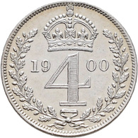 Großbritannien: Victoria 1837-1901: Maundy Set 1,2,3,4 Pence 1900, Vorzüglich-Stempelglanz, Stempelg - Sonstige & Ohne Zuordnung