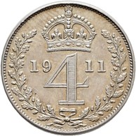 Großbritannien: Georg V. 1910-1936: 3 X Maundy Set 1,2,3,4 Pence 1911, 1923, 1935, Vorzüglich, Vorzü - Andere & Zonder Classificatie