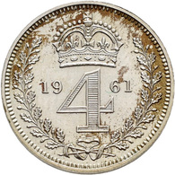 Großbritannien: Elizabeth II. 1952-,: Maundy Set 1,2,3,4 Pence 1963, Vorzüglich, Vorzüglich-Stempelg - Other & Unclassified