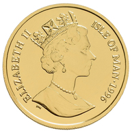 Insel Man - Anlagegold: Elizabeth II. 1952-,: 1/5 Crown 1996. 70 Geburtstag Queen Elizabeth II. KM# - Sonstige – Europa
