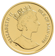 Insel Man - Anlagegold: Elizabeth II. 1952-,: 1/5 Crown 1996. 70 Geburtstag Queen Elizabeth II. KM# - Other - Europe