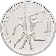 Litauen: 50 Litu 1996, Olympisch Spiele In Atlanta. KM# 101. In Kapsel, Ohne Etui/Zertifikat, Polier - Litouwen