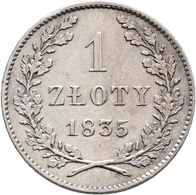 Polen: Krakau / Krakow, Freie Stadt: Lot 3 Münzen 1835: 5 Groszy, 10 Groszy, 1 Zloty. KM# C 11,12,13 - Polen