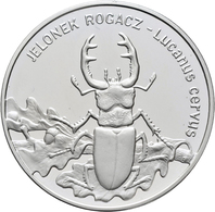 Polen: 20 Zlotych 1997, Hirschkäfer / Jelonek Rogacz / Lucanus Cervus, KM# Y 330. Polierte Platte. - Pologne