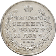 Russland: Nikolaus I. 1825-1855: 1 Rubel 1828, St. Petersburg, Davenport 282, 20,67 G, Sehr Schön+. - Rusland