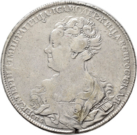 Russland: Katharina I. 1725-1727: Rubel 1725, Davenport 1664, 27,96 G, Schrötlingsfehler, Sehr Schön - Russland