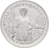 Russland: 25 Rubel 1992, Katharina Die Große, 1oz Palladium, Auflage:5.500 Exemplare, KM# 353, Im Et - Rusland