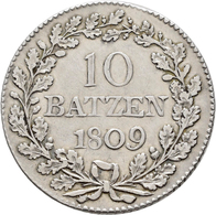 Schweiz: Aargau: 10 Batzen 1809, HMZ 2-21b, 7,21 G, Winzige Kratzer, Sehr Schön+. - Other & Unclassified