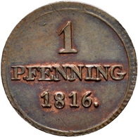 Schweiz: Appenzell-Ausserrhoden: 1 Pfennig 1816, HMZ 2-34a, Vorzüglich. - Autres & Non Classés