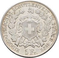 Schweiz: Eidgenossenschaft: Schützentaler Zu 5 Franken 1872, Auf Das Eidgenössisches Schützenfest In - Sonstige & Ohne Zuordnung