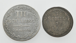 Schweiz: Glarus: Lot 2 Stück; 3 Schilling 1812 Und 1 Schilling 1813, HMZ 2-373e, 374k, Sehr Schön. - Autres & Non Classés