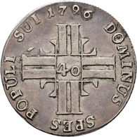 Schweiz: Luzern: 1/4 Taler (10 Batzen) 1796, HMZ 2-654e, 7,24 G, Sehr Schön-vorzüglich. - Other & Unclassified