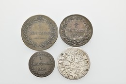 Schweiz: Schaffhausen: Lot 4 Stück; Groschen (Jahr ?), 1 Batzen 1809, 1/2 Batzen 1809, 1 Kreuzer 180 - Autres & Non Classés