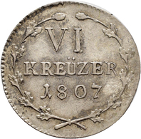 Schweiz: St. Gallen: 6 Kreuzer 1807, HMZ 2-915a, 2,26 G, Auflage: 4.510 Exemplare, Sehr Schön. - Andere & Zonder Classificatie