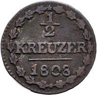 Schweiz: Thurgau: 1/2 Kreuzer 1808, HMZ 2-937a, Selten, Sehr Schön. - Sonstige & Ohne Zuordnung