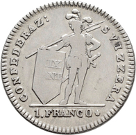 Schweiz: Ticino/Tessin: 1 Franken 1813, HMZ 2-925b, 7,16 G, Schön/schön-sehr Schön. - Autres & Non Classés